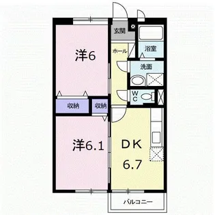 グリーンヒルズ壱番館【1階】の間取り