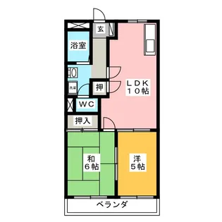 パークハウス高山【2階】の間取り