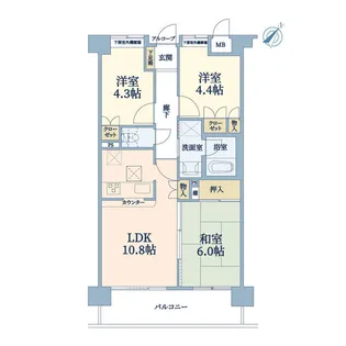 パークサイド洗足池【8階】の間取り