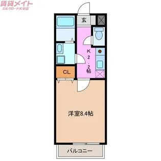 ヴィラオークス【2階】の間取り