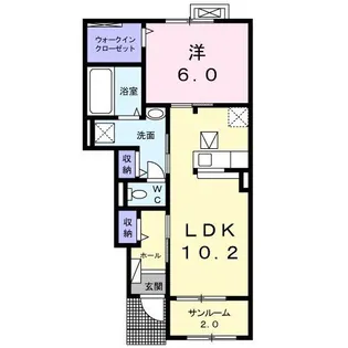 ランドマーク光佑【1階】の間取り