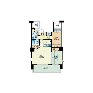 カルシア室見トゥルーム【4階】の間取り