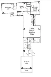 トラスト築地KNビル【3階】の間取り