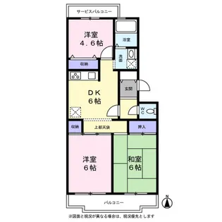 パークサイドヒルニューバリヤ【1階】の間取り