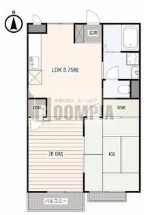 K’S HOUSE B【2階】の間取り