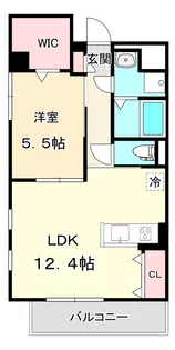 メゾンピエール上浜【1階】の間取り