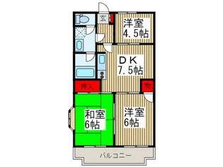 レジデンス新開【1階】の間取り