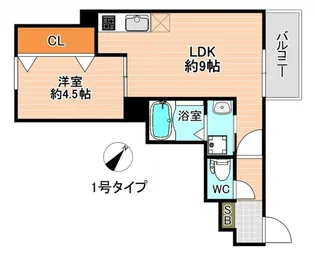 Crecia北方【2階】の間取り