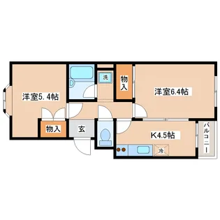 ロイヤルヒルズ南仙台【1階】の間取り