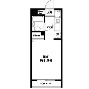 フォンティーヌ明大前【3階】の間取り