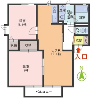 スカイコートA棟【1階】の間取り