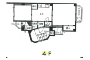 南大塚コーポ【4階】の間取り