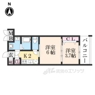 CRESTTAPP京都二条【5階】の間取り