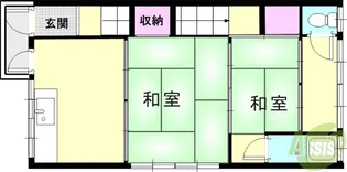 長田区宮丘アパート北棟【2階】の間取り