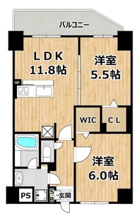 レイワニティプレイス【7階】の間取り