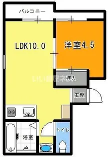 ユニハイツD棟【2階】の間取り