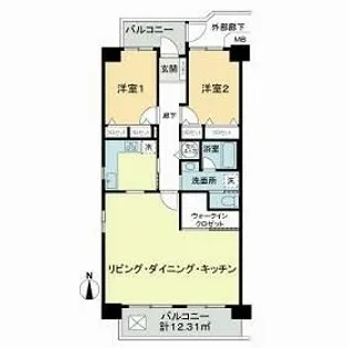 ファミリータウン東陽3号棟(I棟)【9階】の間取り