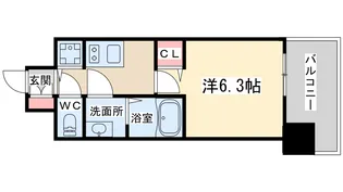 プレサンス梅田東アルファ【10階】の間取り