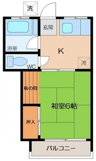 清和コーポ【1階】の間取り
