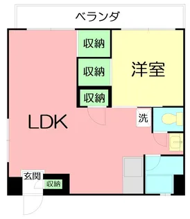 的場マンション【5階】の間取り