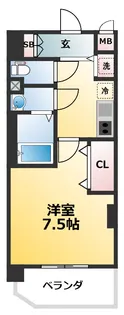 Luxe三国2【3階】の間取り