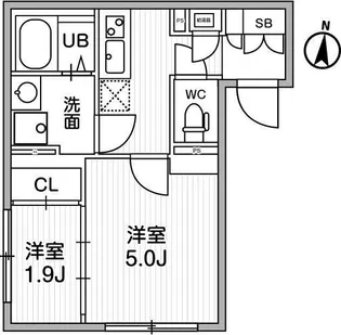 ・ラヴィエール清澄リバーテラス【2階】の間取り