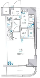 グリフィン・武蔵新城 弐番館【9階】の間取り