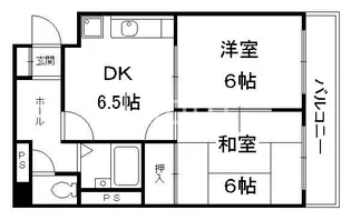 ウイングヒルズ新堀川【2階】の間取り