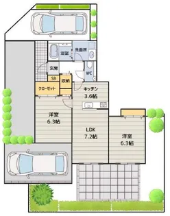 ファーストシティ立川【1階】の間取り
