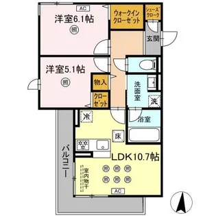 M&S RESIDENCE RIVERSIDE【2階】の間取り