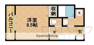 ゴオナカマンションII【3階】の間取り