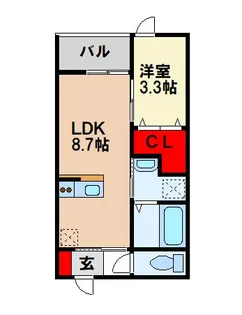 スペリオーレ二日市【2階】の間取り