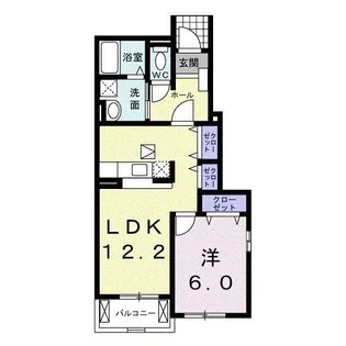 ルミエール ロジュマンA【1階】の間取り