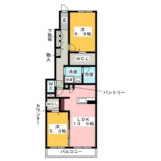 サンフォレナ【1階】の間取り