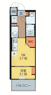 シェルグランデ広瀬橋【3階】の間取り