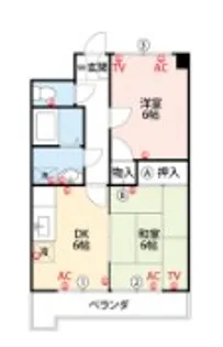 ボヌールM【2階】の間取り
