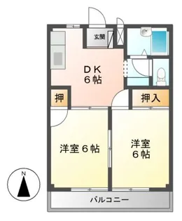 シャンポール【1階】の間取り