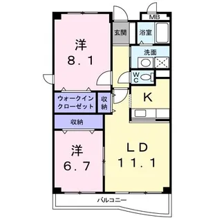 グランデ-ジ池田【2階】の間取り