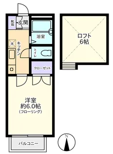 リルパイン越谷B棟【2階】の間取り