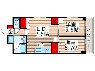 ピュアコ-トJ【3階】の間取り