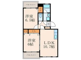 プレステージ長尾【2階】の間取り
