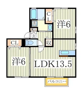 プリモ西白井 C棟【1階】の間取り