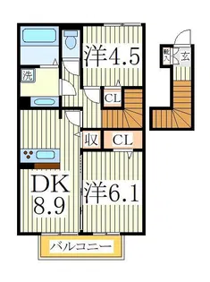 カトレア【2階】の間取り