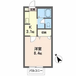 ドゥジェームコートヤマダ【2階】の間取り
