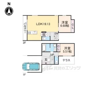 コートハウス雲路【1階】の間取り