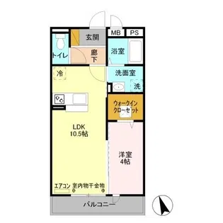 パークフラッツII【1階】の間取り