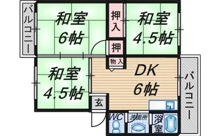 長興寺マンション【3階】の間取り