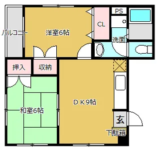 2DKの間取り画像