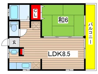 上アパート【2階】の間取り