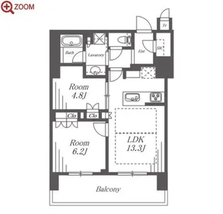 タワー・ザ・ファースト名古屋伏見【12階】の間取り